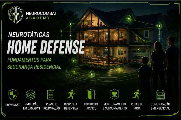 Conceito visual do curso NeuroTáticas Home Defense